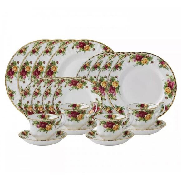 Royal Albert OLD COUNTRY ROSES 20-PIECE DINNERWARE SET New In Box - Picture 1 of 7